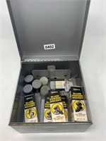 black powder solvent  - lead balls - caps