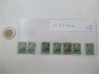 7 x bill stamp 3c Canada