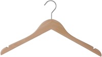 Natural Color Wooden Shirt Hangers Pack of 10
