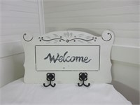 Wall hanging "Welcome" Key/Hat Rack