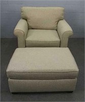 Clean Havertys Upholstered Chair And Ottoman