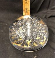 snowflake glass paperweight