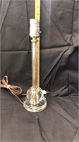 single vintage glass lamp