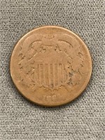 1864 Civil War 2 Cent Piece