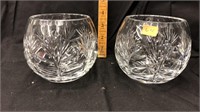 2 crystal bowls