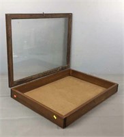 20 X 26 X 3.5 Wood And Glass Display Case