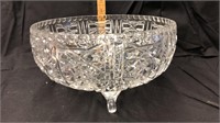 8 1/2 in footed glass bowl