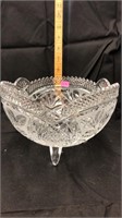 lead crystal footed bowl