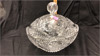 8 in oval crystal bowl made in Poland