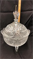 7 inch crystal bowl with lid