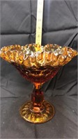 7 inch amber glass bowl