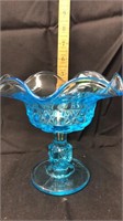 5 inch blue glass dish