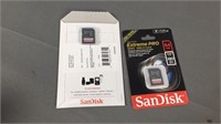 2 - 64 Gb Sandisk Extreme Pro Memory Cards