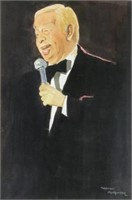 Watercolor of Mel Torme by Harmon Montgomery.