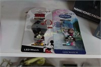 FROZEN AND MICKEY LED WATCHES - NEW