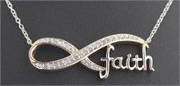 Rose Toned "Faith" 1/2 ct Diamond Necklace