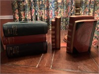 Set of Book bookends and book tissue box.