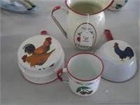 COLLECTION OF PORCELAIN ENAMELED ITEMS