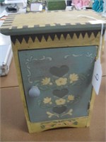 HAND PAINTED WOODEN TABLE TOP CABINET