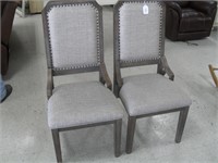 2 UPHOLSTERED DINING CHAIRS