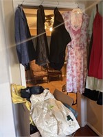 LARGE LOT OF CLOTHES HANGING AND BOXED
