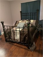 FULL SIZE METAL BED WITH MATTRESS NO BEDDING