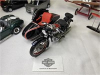 Harley Davidson Diecast Model Motorcycle w/Sidecar