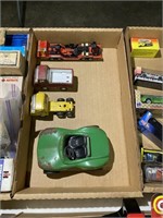 Green Toy Dune Buggy & Toy Trucks