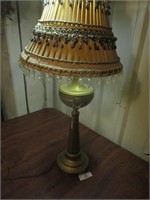 Brass Lamp with Tramp Art Shade