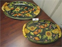 Ceramic Sunflower Trays