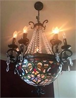 Beautiful Vintage Stained Glass Light - See Notes