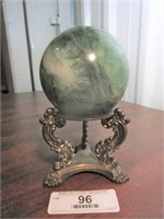 Marble Orb on Ornate Stand