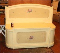 Vintage Shabby-Chic Storage Bench