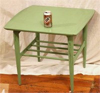 Mint Green Painted Wood Side Table
