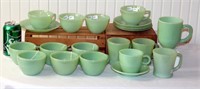 Fire-King Jadeite Green Cups Mugs & Saucers