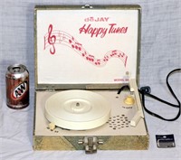 Vintage Happy Tunes Kid's Record Player Works