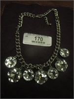Fun Necklace With Large Clear Baubles