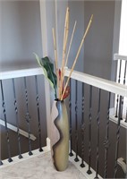 Decorative Vase w/ Bamboo