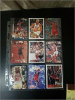 (9) Mint Vinatge Dennis Rodman Basketball Cards