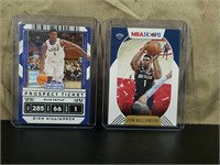 (2) Zion Williamson Contenders & Hoops Cards