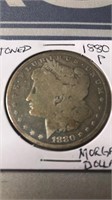 1880 P Morgan Dollar  -Toned