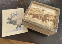Decorative Box & Elk Art