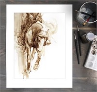 Coffee Painted Horse Art!