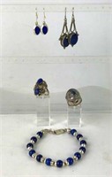 Sterling Silver Jewelry with Blue Stones