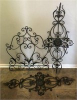 Assortment of Scrolled Metal Wall Art