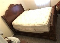 Queen Size Ornate Carved Bed Frame