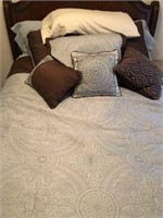 Assorted Lot of Pillows, Queen Bedding & More
