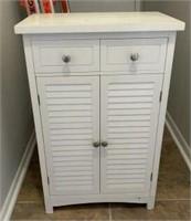 2 Drawer Cabinet with Shutter Style Doors