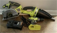 Ryobi Handsaw, Drill, Dustbuster & Battery Charger