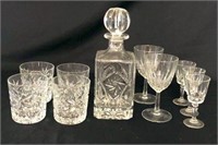Glass Decanter, Stemware & Rocks Glasses